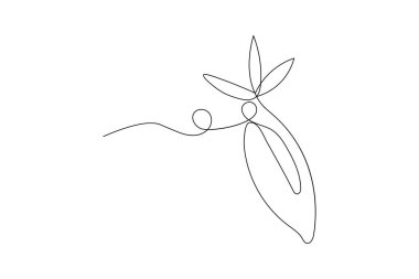 İzole edilmiş dış hat vektör simgesinin tek çizgi sanatı ve çizimi