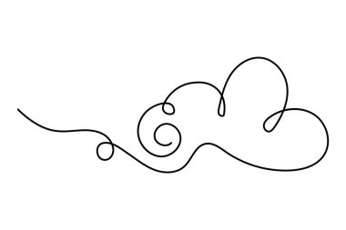 Makas vektör illüstrasyon tasarımının aralıksız bir çizgi çizimi