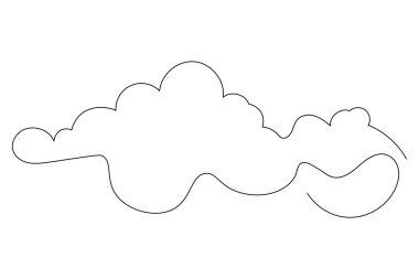 Makas vektör illüstrasyon tasarımının aralıksız bir çizgi çizimi