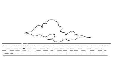 Bir satır sanat ve çizgi dışı vektör simgesi