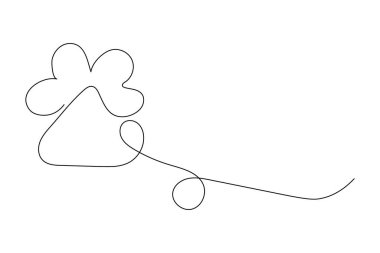  Köpek sürekli tek çizgi halinde hayvan pençesi ikonu ana hatları vektörü çiziyor