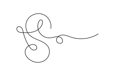 Dolar simgesi sürekli bir çizgi çizimi sanatı