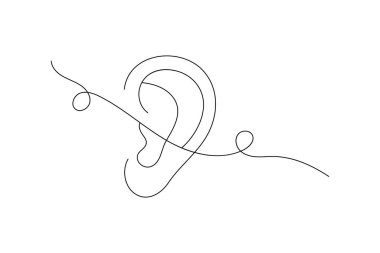 Makas vektör illüstrasyon tasarımının Devamlı bir satır sanat çizimi