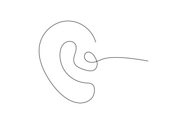 Makas vektör illüstrasyon tasarımının Devamlı bir satır sanat çizimi