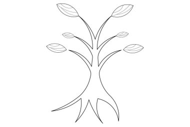 Ekoloji Sürdürülebilir Bir satır sanat ve çıkış çizgisi vektör simgesi