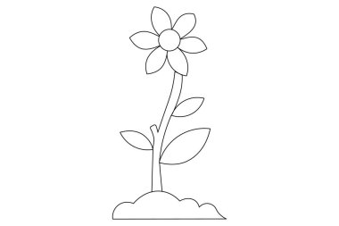 Ekoloji Sürdürülebilir Bir satır sanat ve çıkış çizgisi vektör simgesi