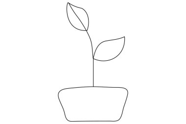 Ekoloji sürdürülebilir bir çizgi sanat ve yıldız eli çizilmiş vektör çizimi minimalist tasarım