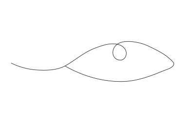 Göz sembolü, insan gözü işaret ana hatları çizim vektör simgesi olarak sürekli bir çizgi halinde.