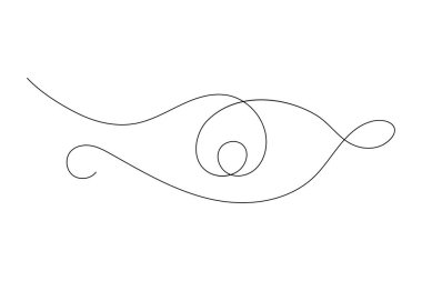 Göz sembolü, insan gözü işaret ana hatları çizim vektör simgesi olarak sürekli bir çizgi halinde.