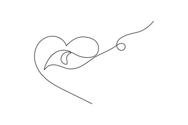 Göz sembolü, insan gözü işaret ana hatları çizim vektör simgesi olarak sürekli bir çizgi halinde.