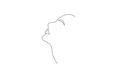 Tek göz aralıksız tek çizgi halinde sanat Minimalist göz retina ana hatlı tasarım