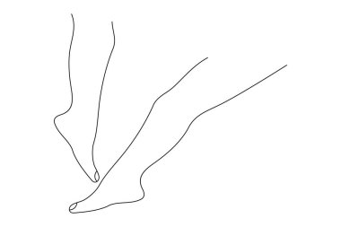 Ayak tabanı, makas vektör illüstrasyon tasarımının aralıksız bir çizimi