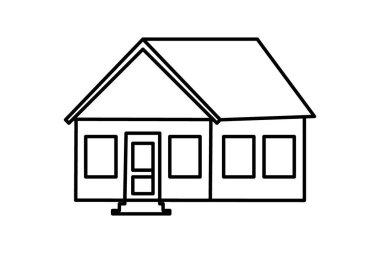 Makas vektör illüstrasyon tasarımının birinci satır sanat çizimi