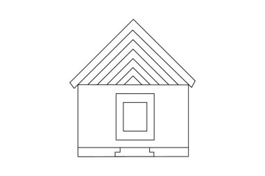 Makas vektör illüstrasyon tasarımının birinci satır sanat çizimi