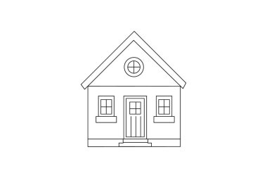 Makas vektör illüstrasyon tasarımının birinci satır sanat çizimi