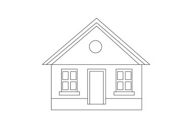 Makas vektör illüstrasyon tasarımının birinci satır sanat çizimi