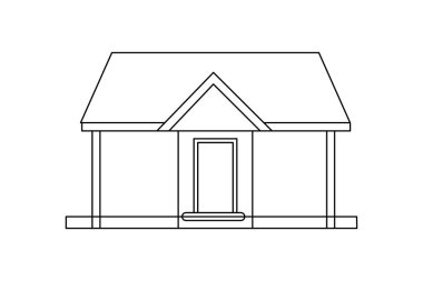 Makas vektör illüstrasyon tasarımının birinci satır sanat çizimi