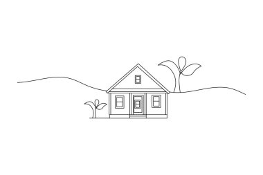 Makas vektör illüstrasyon tasarımının birinci satır sanat çizimi