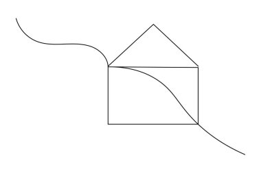 Makas vektör illüstrasyon tasarımının birinci satır sanat çizimi