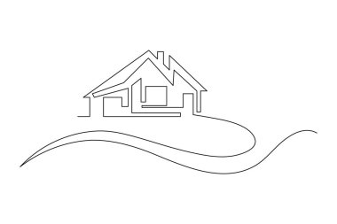 Makas vektör illüstrasyon tasarımının birinci satır sanat çizimi