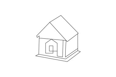 Makas vektör illüstrasyon tasarımının birinci satır sanat çizimi