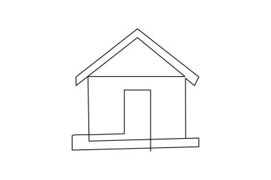 Makas vektör illüstrasyon tasarımının birinci satır sanat çizimi