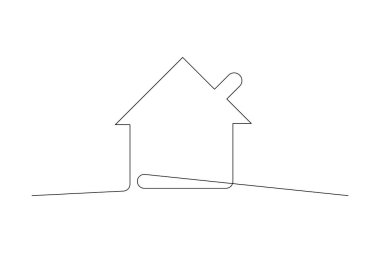 Ev bitkisi ve ampul sürekli tek çizgi halinde yeşil enerji çiziyor.