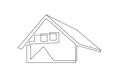 Ev bitkisi ve ampul sürekli tek çizgi halinde yeşil enerji çiziyor.