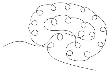 İnsan beyni, sanat ve vektör çizimlerinin kesintisiz bir çizgisidir.