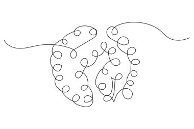 İnsan beyni, sanat ve vektör çizimlerinin kesintisiz bir çizgisidir.