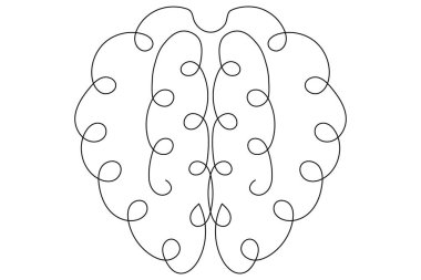 İnsan beyni, sanat ve vektör çizimlerinin kesintisiz bir çizgisidir.