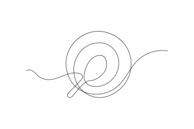 Çatal bıçağı ve kaşık sanatı sürekli bir çizgi vektör simgesinde