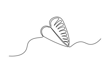 Bir çizgi aralıksız dudak sanatı Bir çizgi vektör illüstrasyon tasarımı