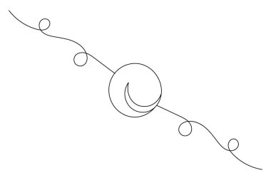 Çizgi çizgisi vektör illüstrasyonunun aralıksız bir çizimi 