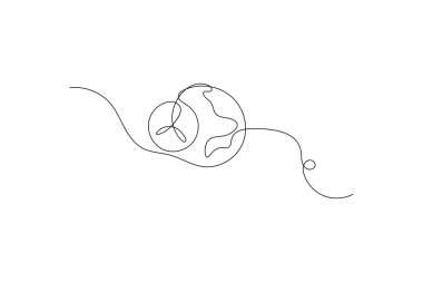 Aralıksız çizgi saat simgesi Minimalist biçim vektörü