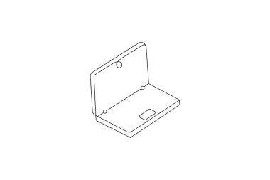 Dizüstü bilgisayarda bir dizüstü bilgisayar çizimi ve vektör çizimi