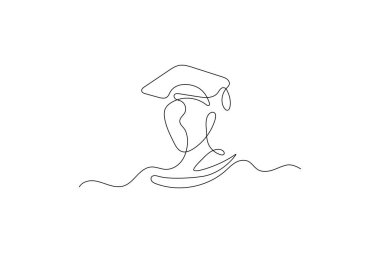 Mezuniyet başlığı tek satır sanat tasarımı izole edilmiş tasarım tasarımı