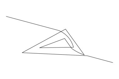 Çizgi çizme cetveli sürekli bir çizgi minimalist çizim vektör çizimi