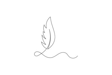 Minimalist kağıt uçak ana hatları tek satır biçiminde