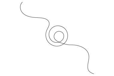 Arama simgesi sürekli bir çizgi çizimi ve minimalist stil ana çizim çizimi izole