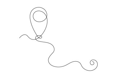 Arama simgesi sürekli bir çizgi çizimi ve minimalist stil ana çizim çizimi izole