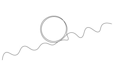 Arama simgesi sürekli bir çizgi çizimi ve minimalist stil ana çizim çizimi izole