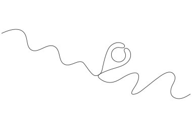 Arama simgesi sürekli bir çizgi çizimi ve minimalist stil ana çizim çizimi izole