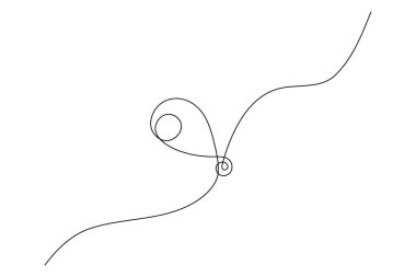 Arama simgesi sürekli bir çizgi çizimi ve minimalist stil ana çizim çizimi izole