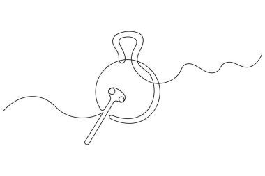 Arama simgesi sürekli bir çizgi çizimi ve minimalist stil ana çizim çizimi izole