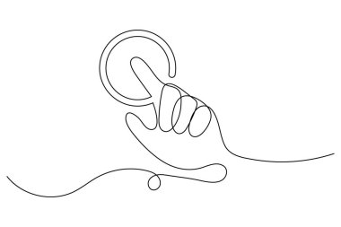 Büyütme cam arama simgesi bir satır minimalist çizim vektör çizimi