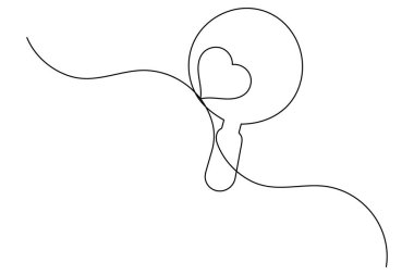 Büyütme cam arama simgesi bir satır minimalist çizim vektör çizimi