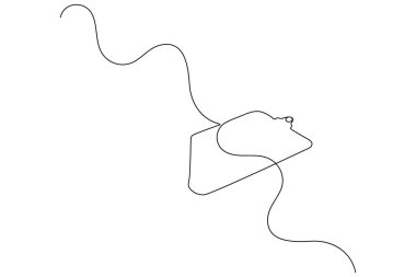 Pano minimalist ana hatlı vektör illüstrasyonunu çizmeye devam ediyor