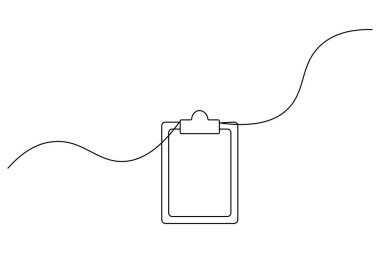 Pano minimalist taslak vektör sanatının bir satır çizimi