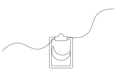 Pano minimalist taslak vektör sanatının bir satır çizimi